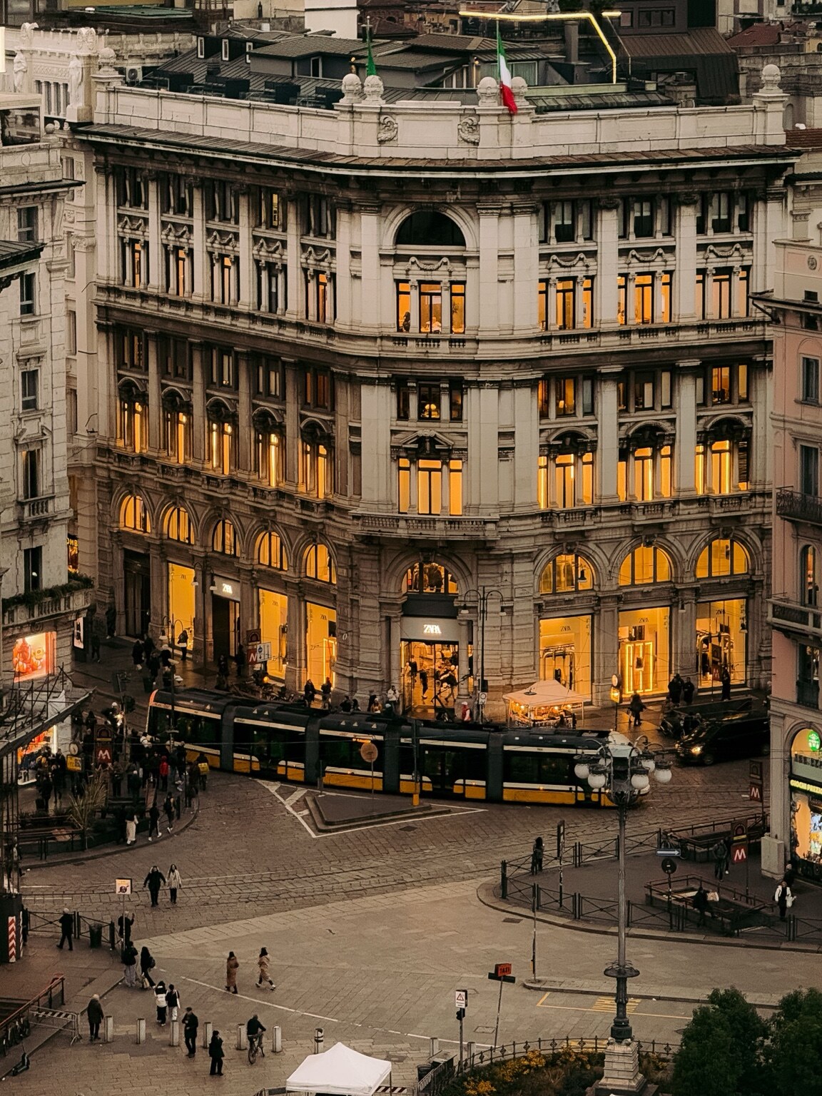 Gucci store in central Milan