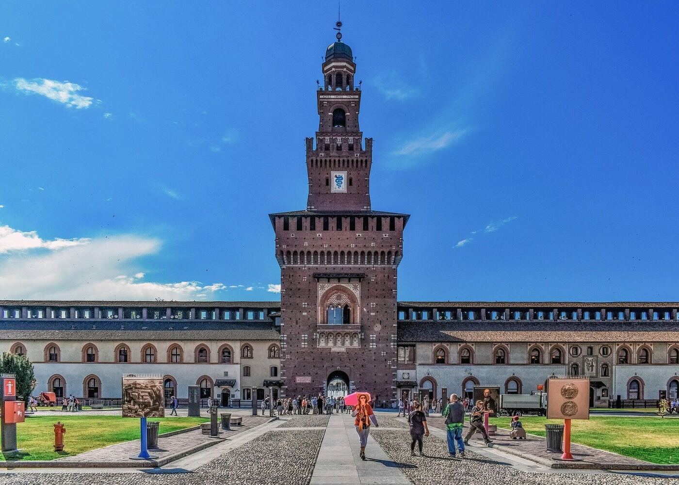Main tower of Castello Sforzesco in Milan